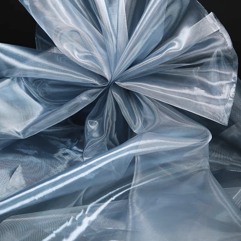 French Wedding Sheer Organza Bricade Liquid Organza Fabric