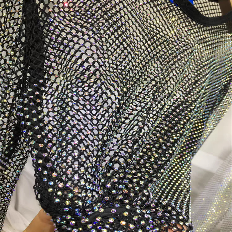 Rhinestone Mesh Stoff