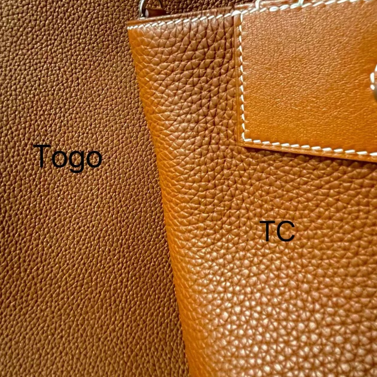 Rozdiel medzi kožou Togo a kožou TC