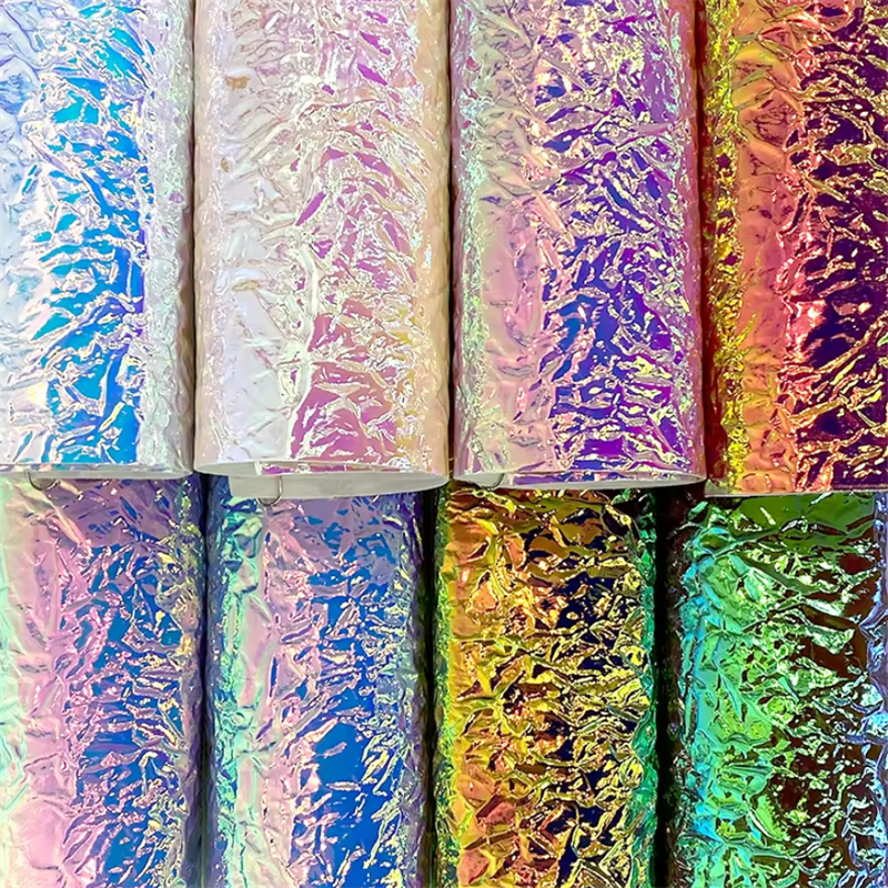 Holographic Wrinkle Glitter Fabric