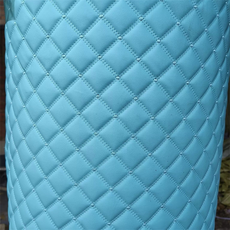 PVC Diamond Stitching leather