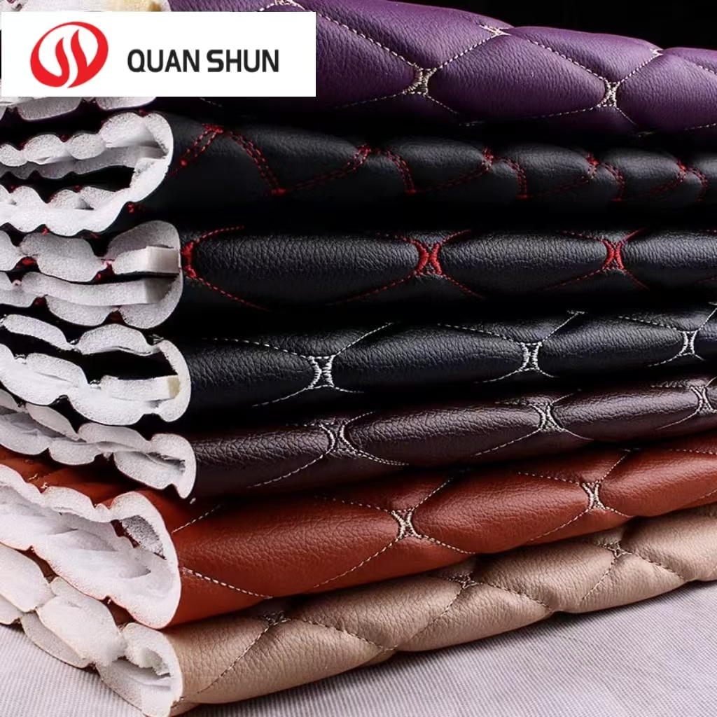 Diamond Stitching PVC Synthetic Leather