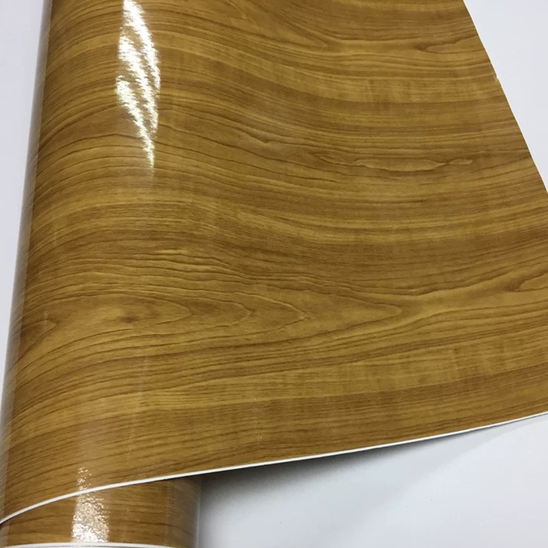 PVC Sticker with Wood Veneer Texture