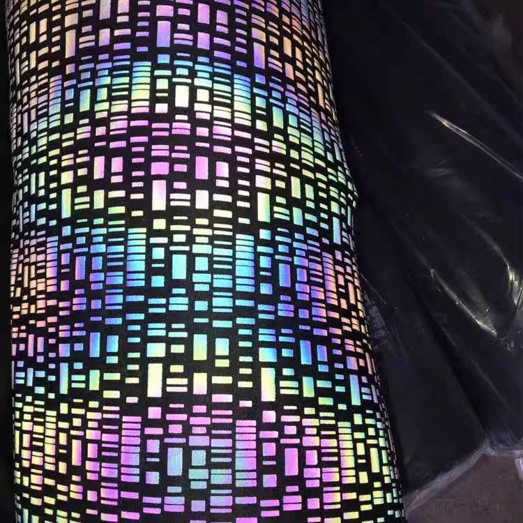 Reflective Rainbow Polyester Fabric