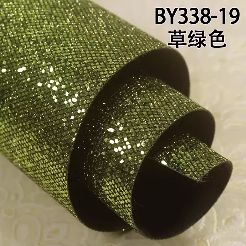 Metallic Sequin Glitter Leather Fabric