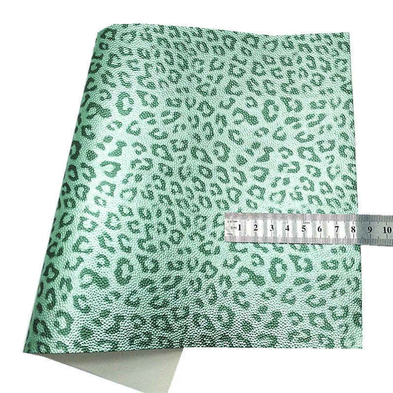 Pearlized Leopard PU Synthetic Leather